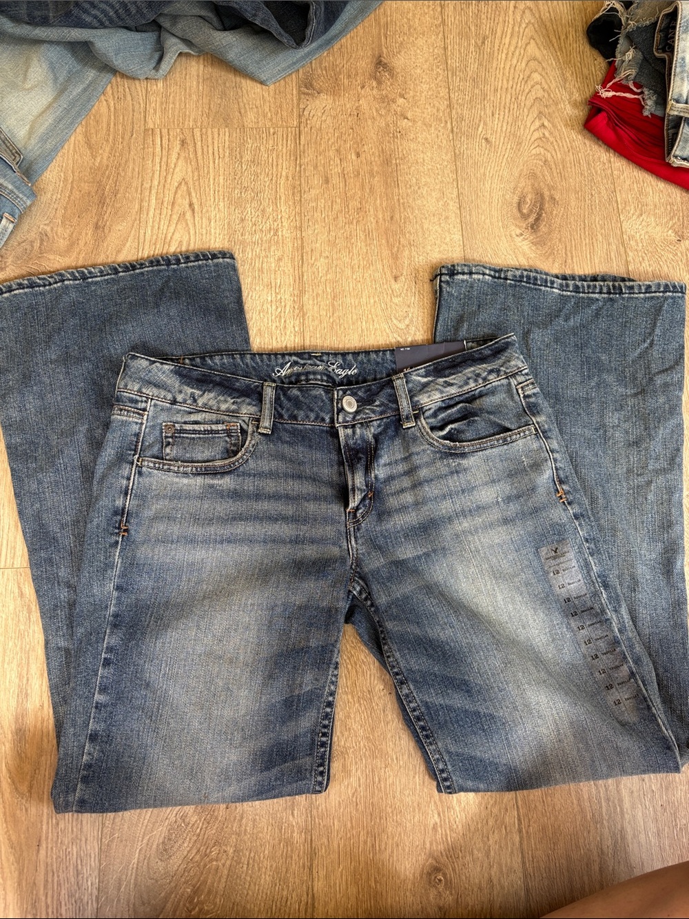 American Eagle Outfitters Women's Faded Blue Bootcut Jeans